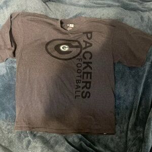 Green Bay Packers Majestic NFL Team Apparel Grey Shirt PACKER 2x LOGO Size XL